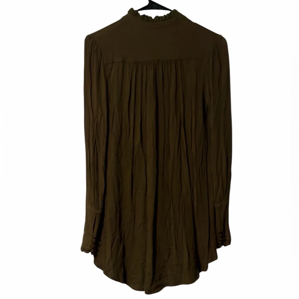 Free People Olive Green Lieutenant Shirt Dress - Picture 3 of 6